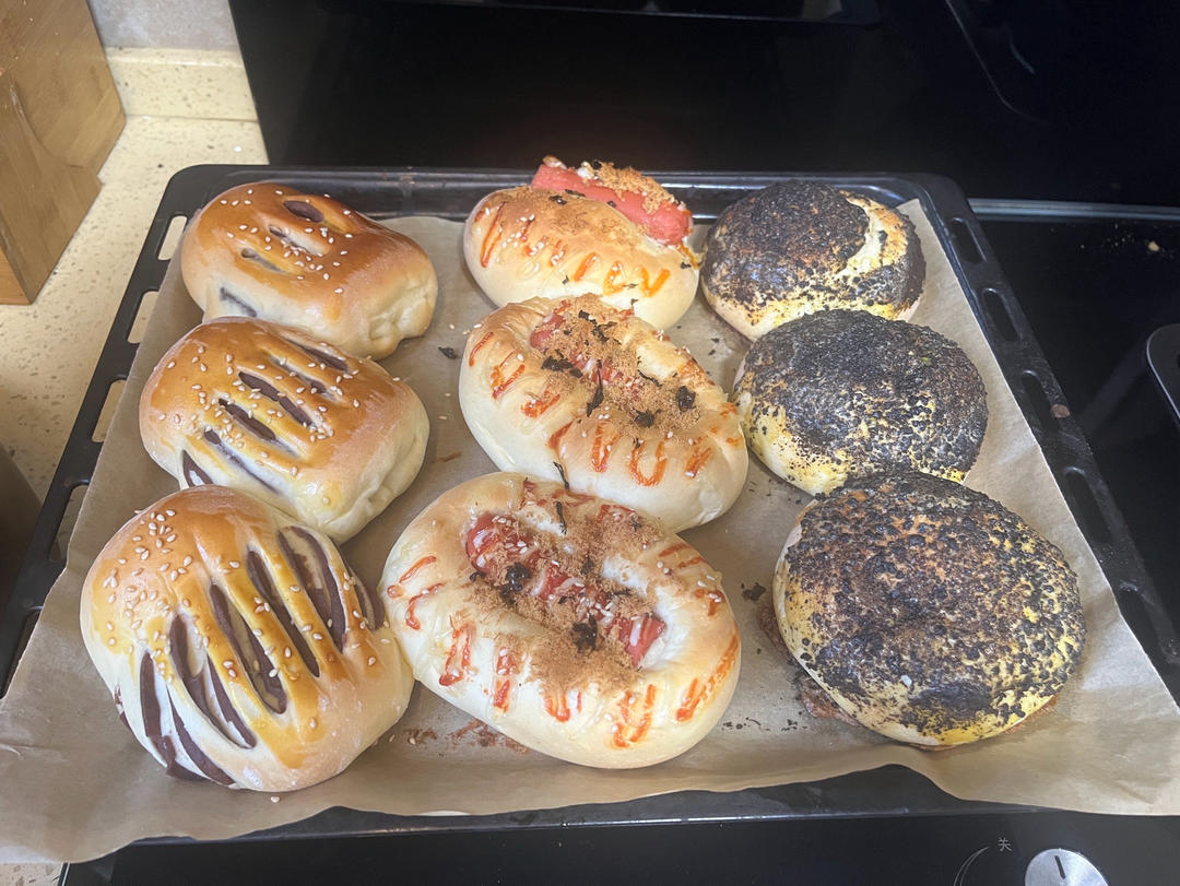 一个面团做4种口味面包！松软可口巨美味！