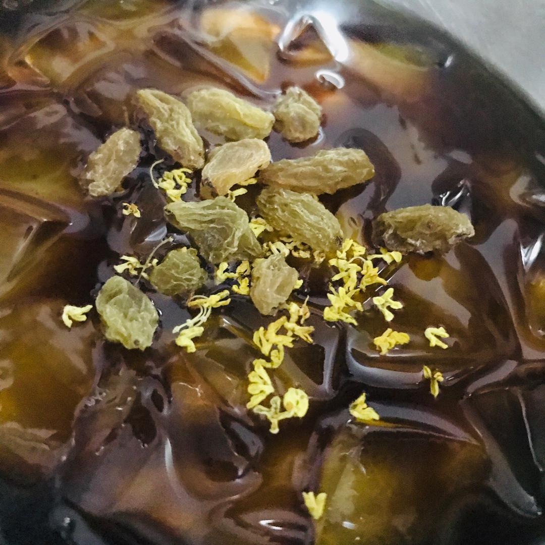 红糖桂花冰粉