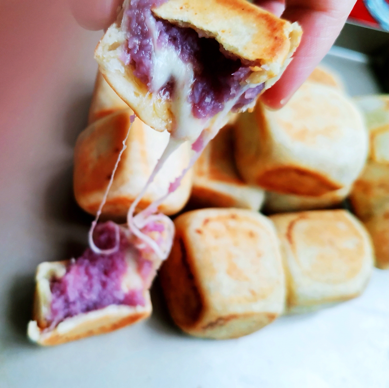 【爆浆紫薯仙豆糕】