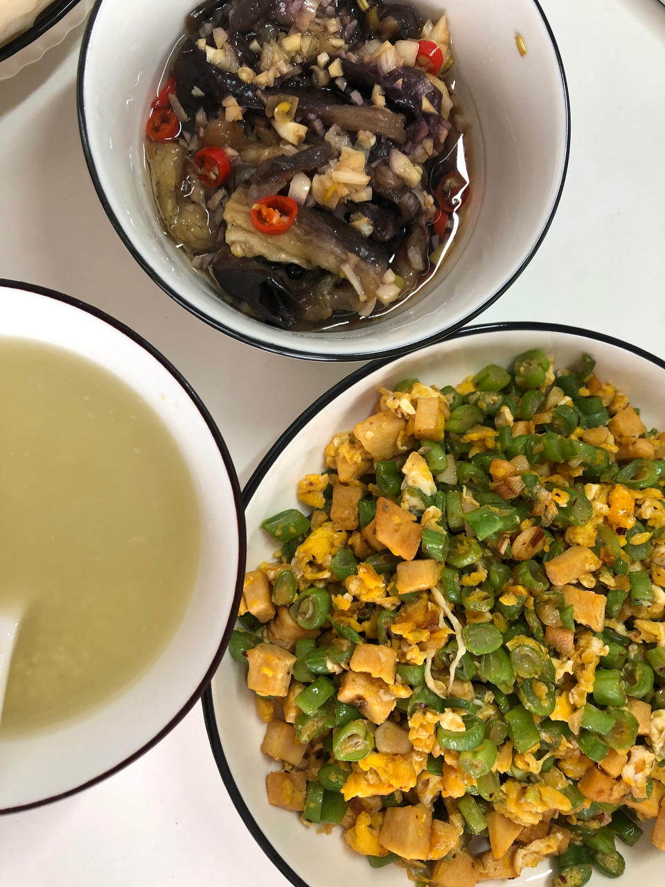 豆角炒鸡蛋