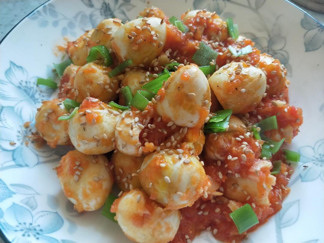 茄汁虎皮鹌鹑蛋