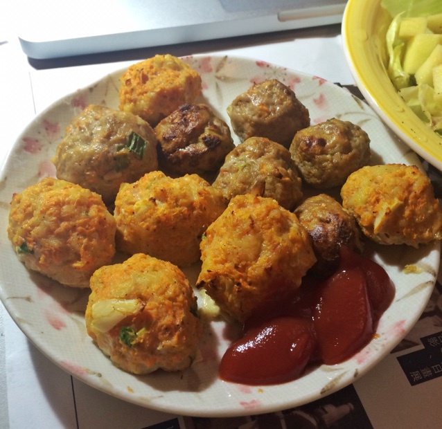 减脂增肌快手低卡烤鸡胸肉牛肉丸子