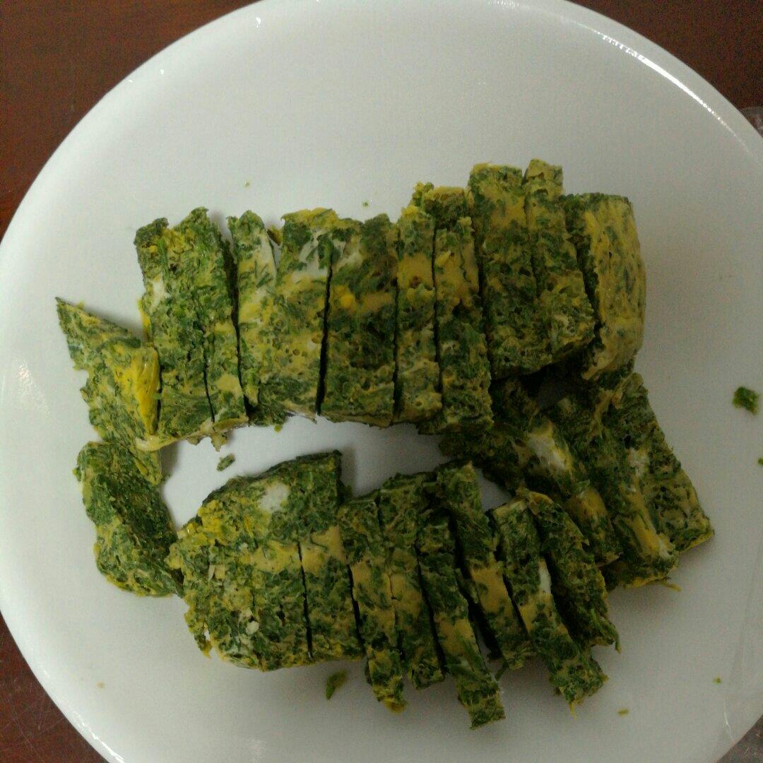 蘸汁菠菜鸡蛋糕——春季养生多吃菠菜