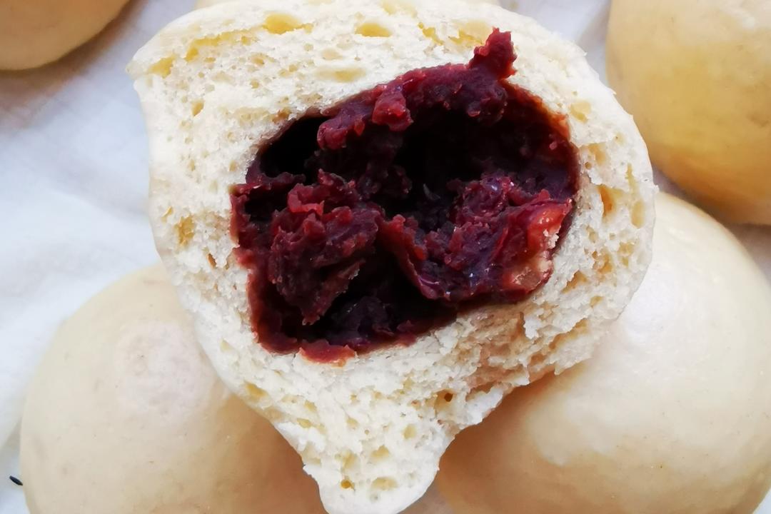 红豆馅红豆沙馒头