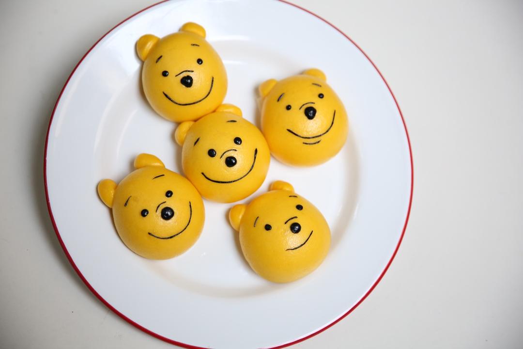 维尼小熊卡通馒头（南瓜馒头）