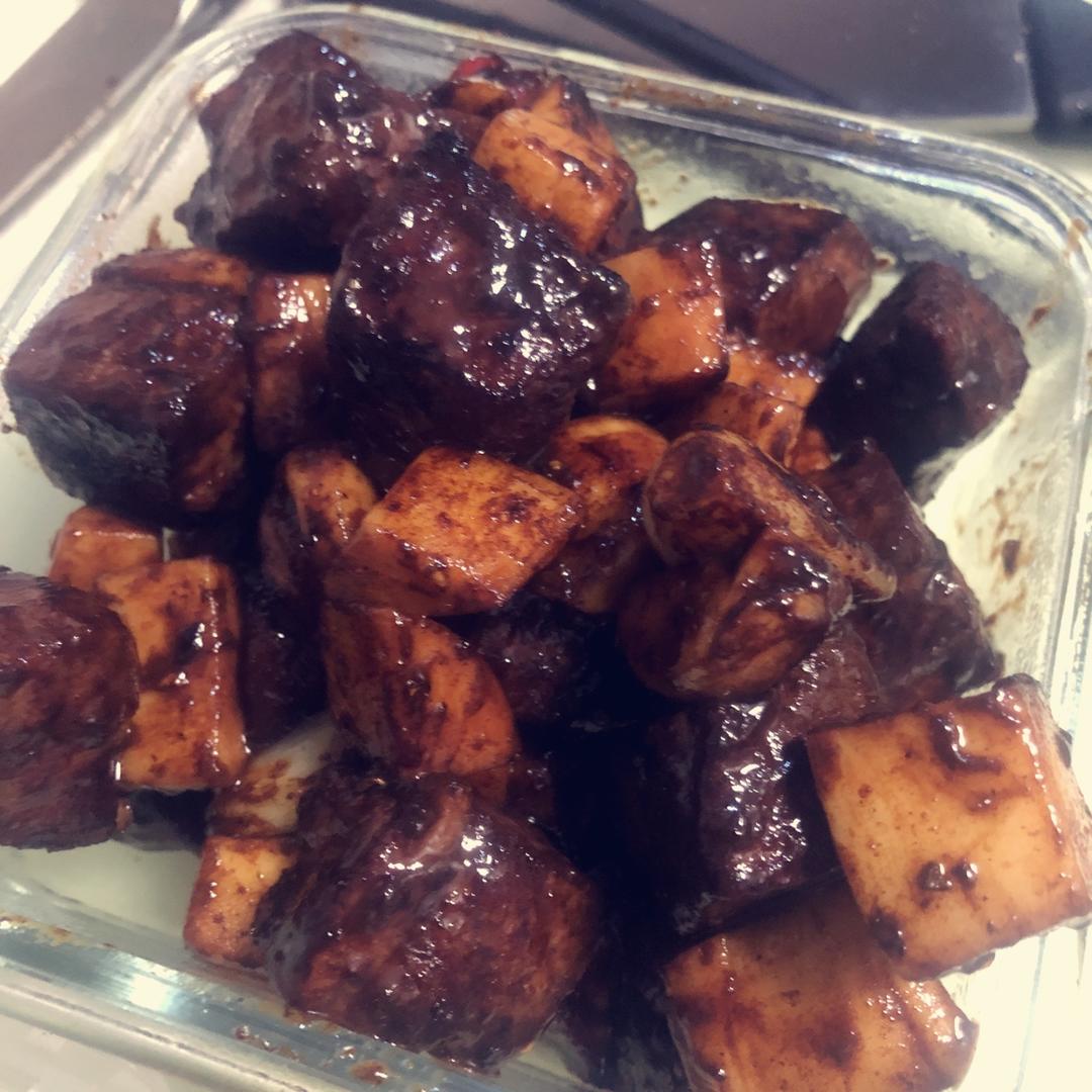 黑椒杏鲍菇牛肉粒