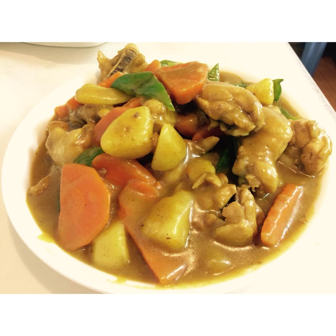 咖喱鸡块饭