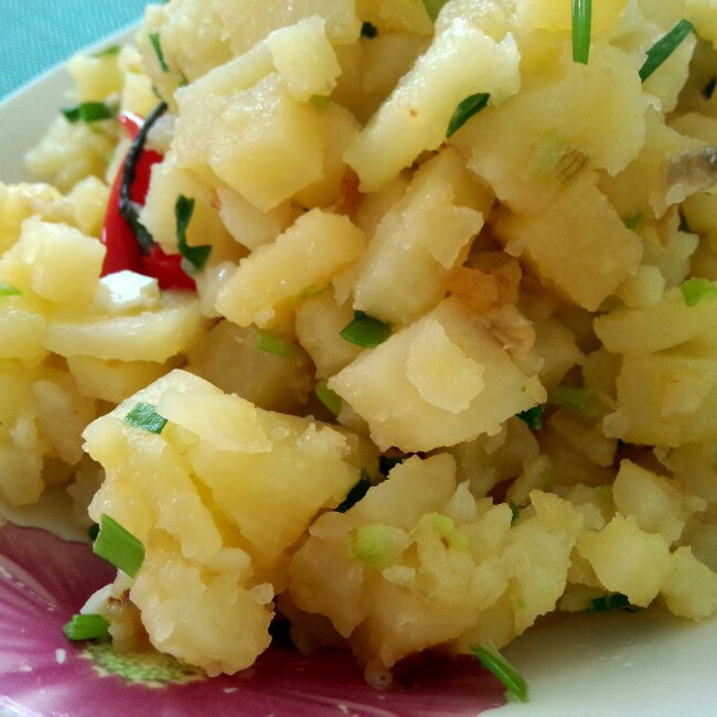 落菲鱼做的炒土豆泥