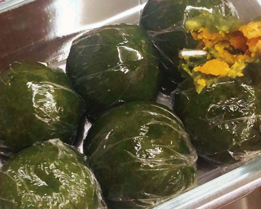 【隔天不变硬】会拉丝的肉松咸蛋黄青团