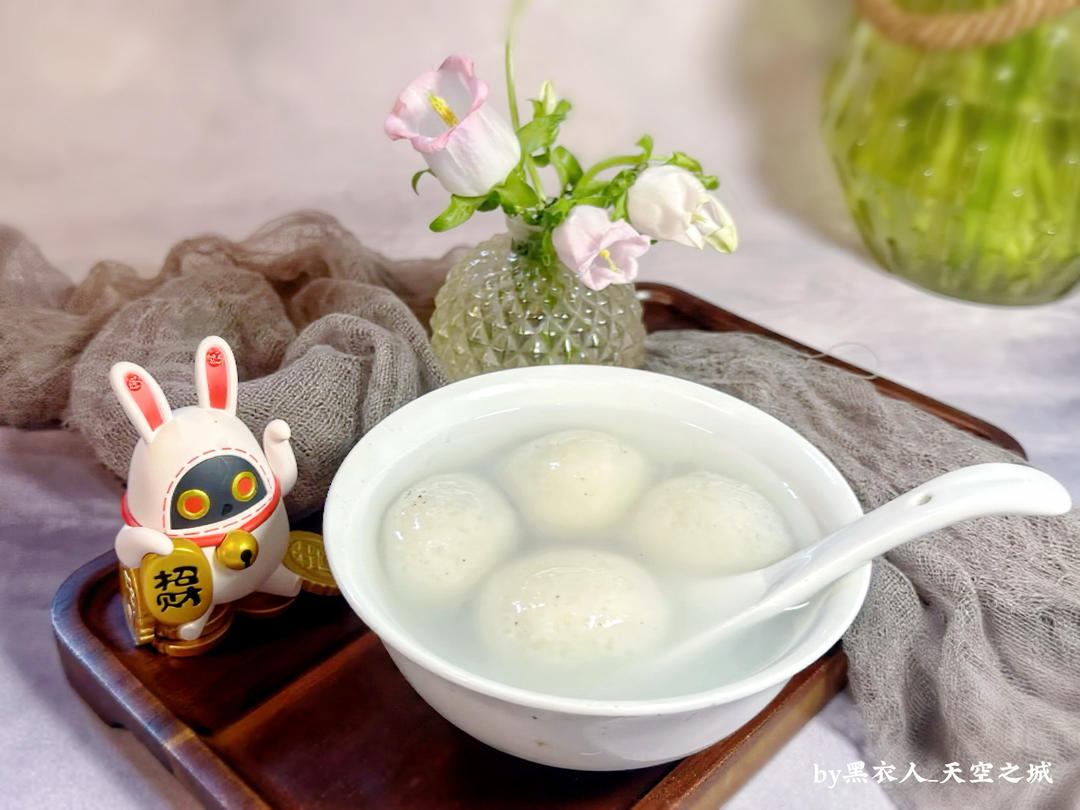 花生黑芝麻汤圆