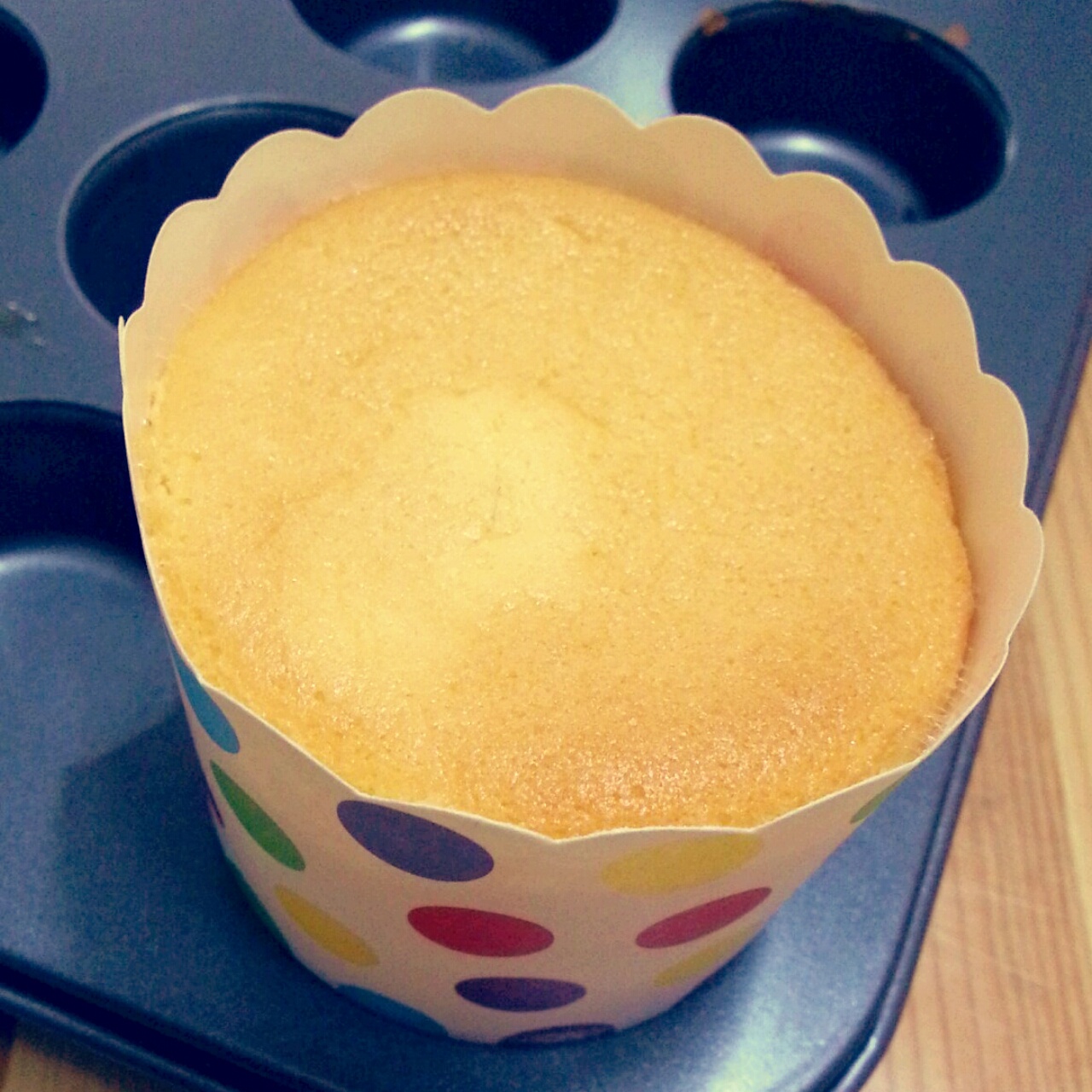 戚风杯子蛋糕^_^不开裂不回缩喔～