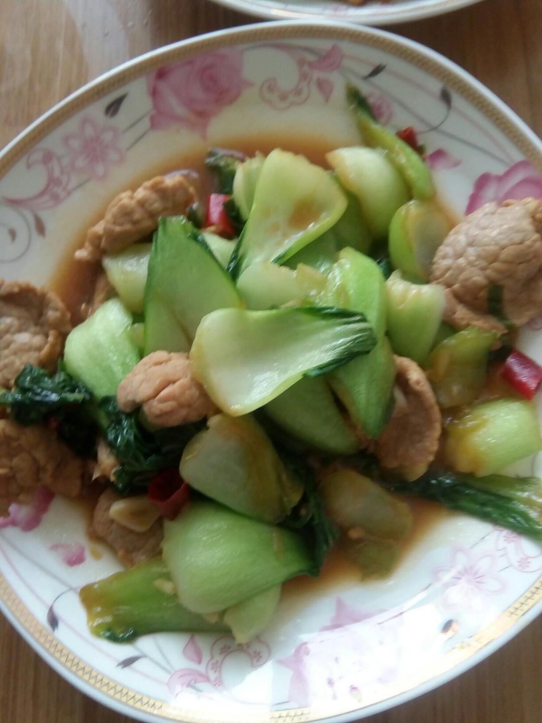 油菜炒肉
