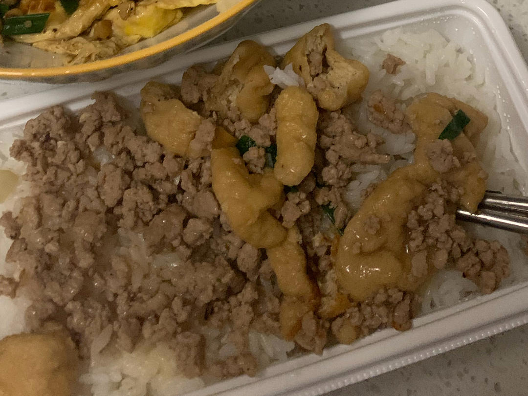 肉末炒豆泡（下饭菜）