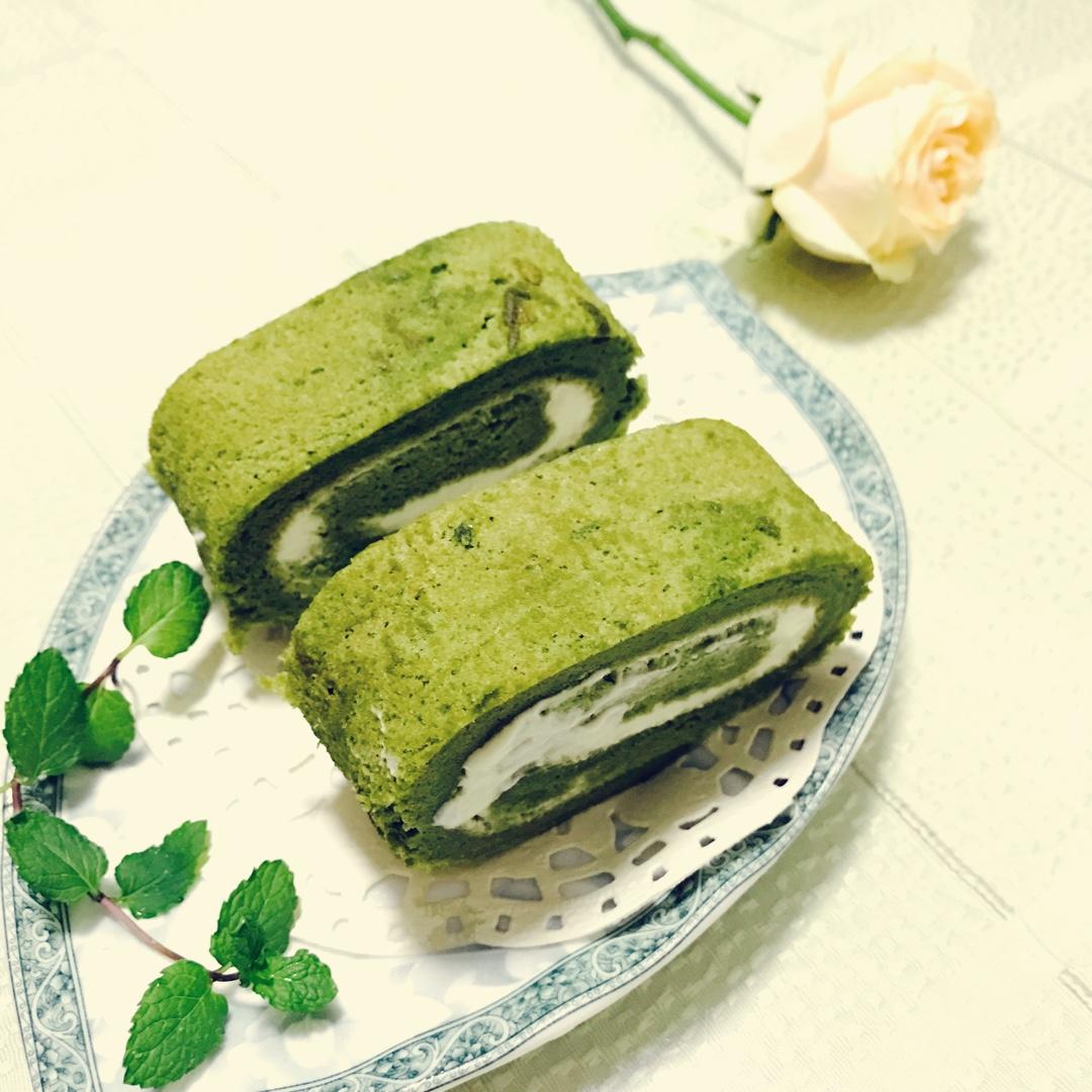抹茶蜜豆蛋糕卷