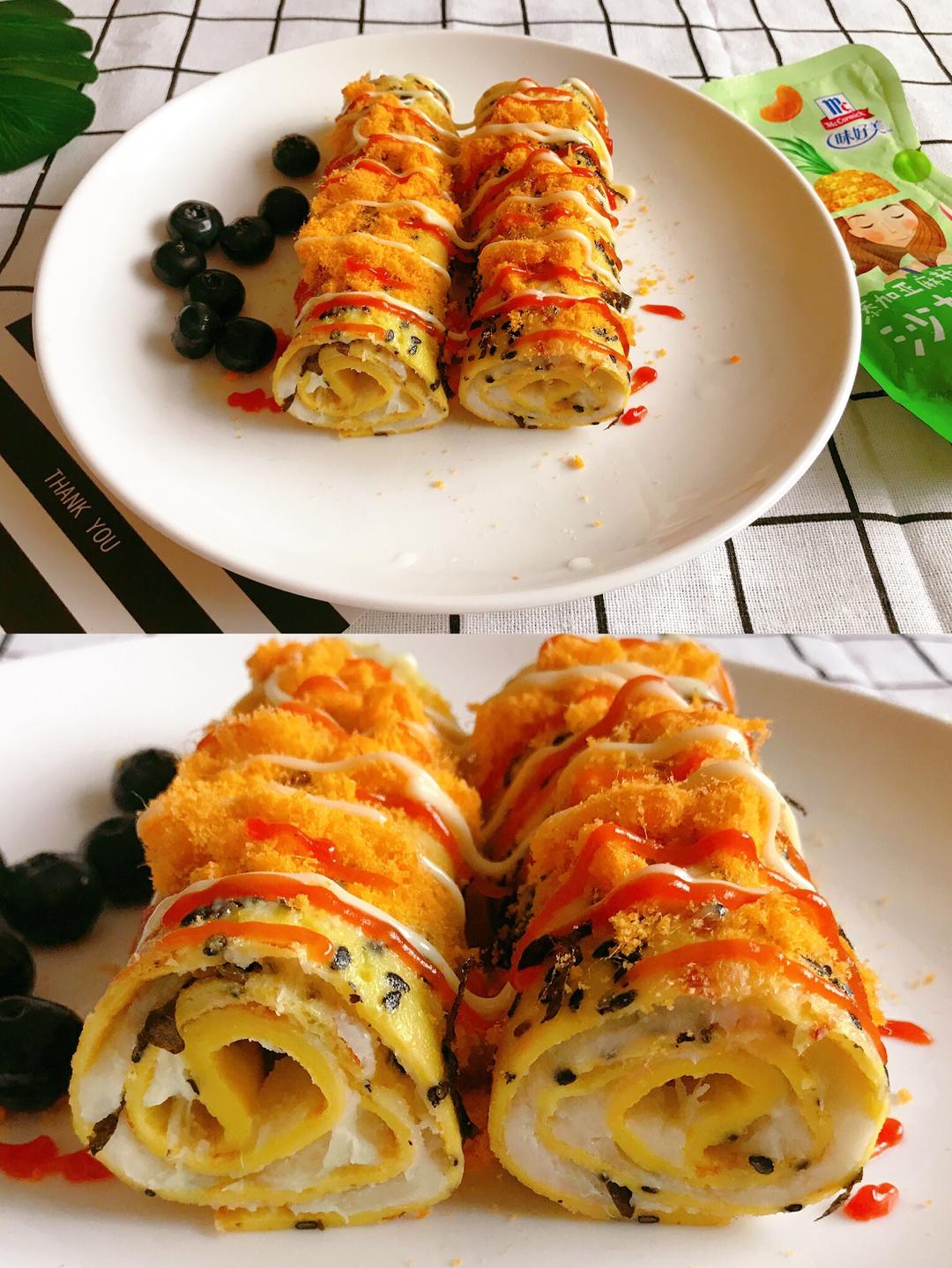 山药肉松蛋卷的做法