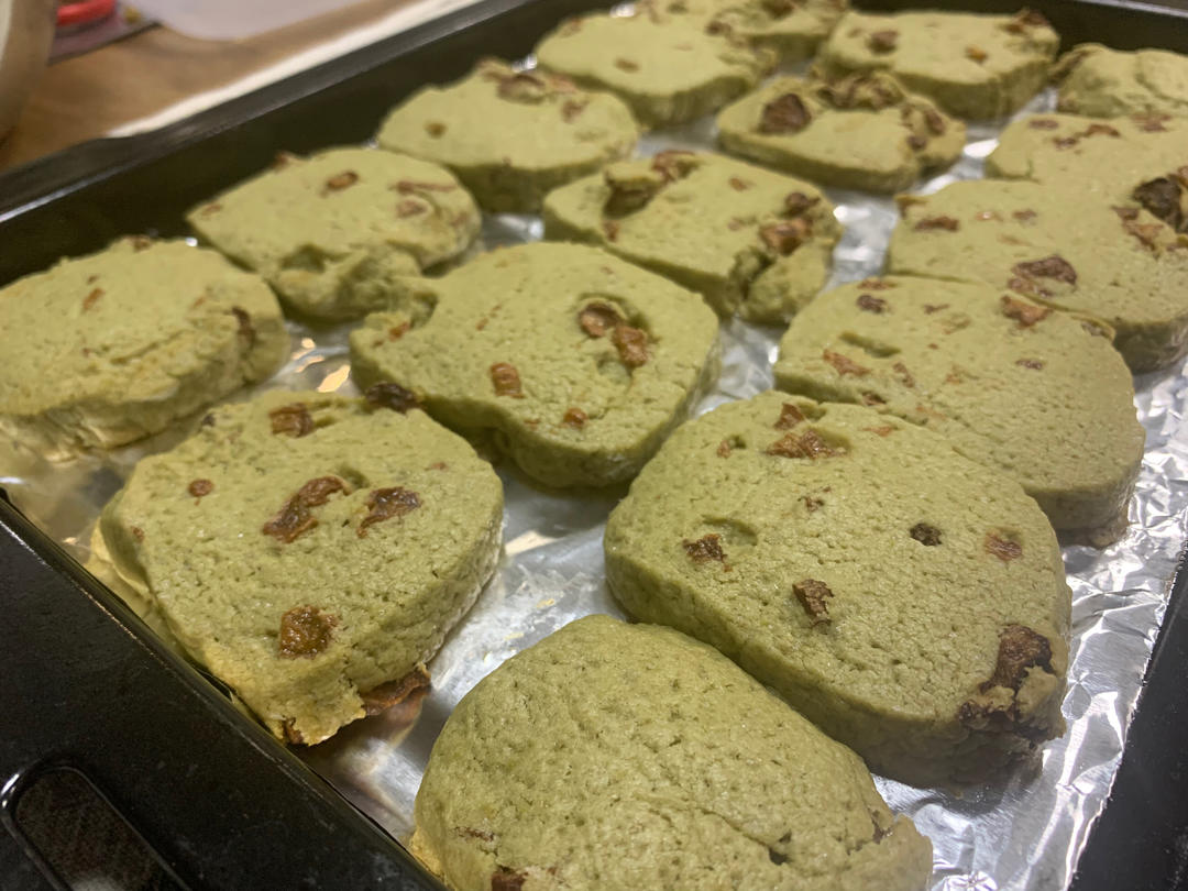 抹茶蔓越莓饼干
