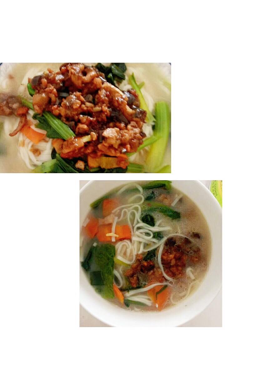 骨汤肉酱蔬菜面