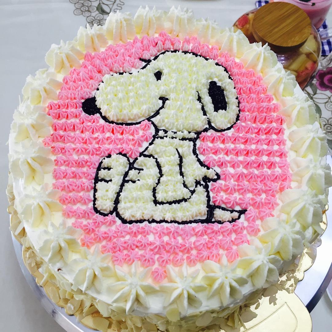 幻幻铃兰做的卡通小狗蛋糕