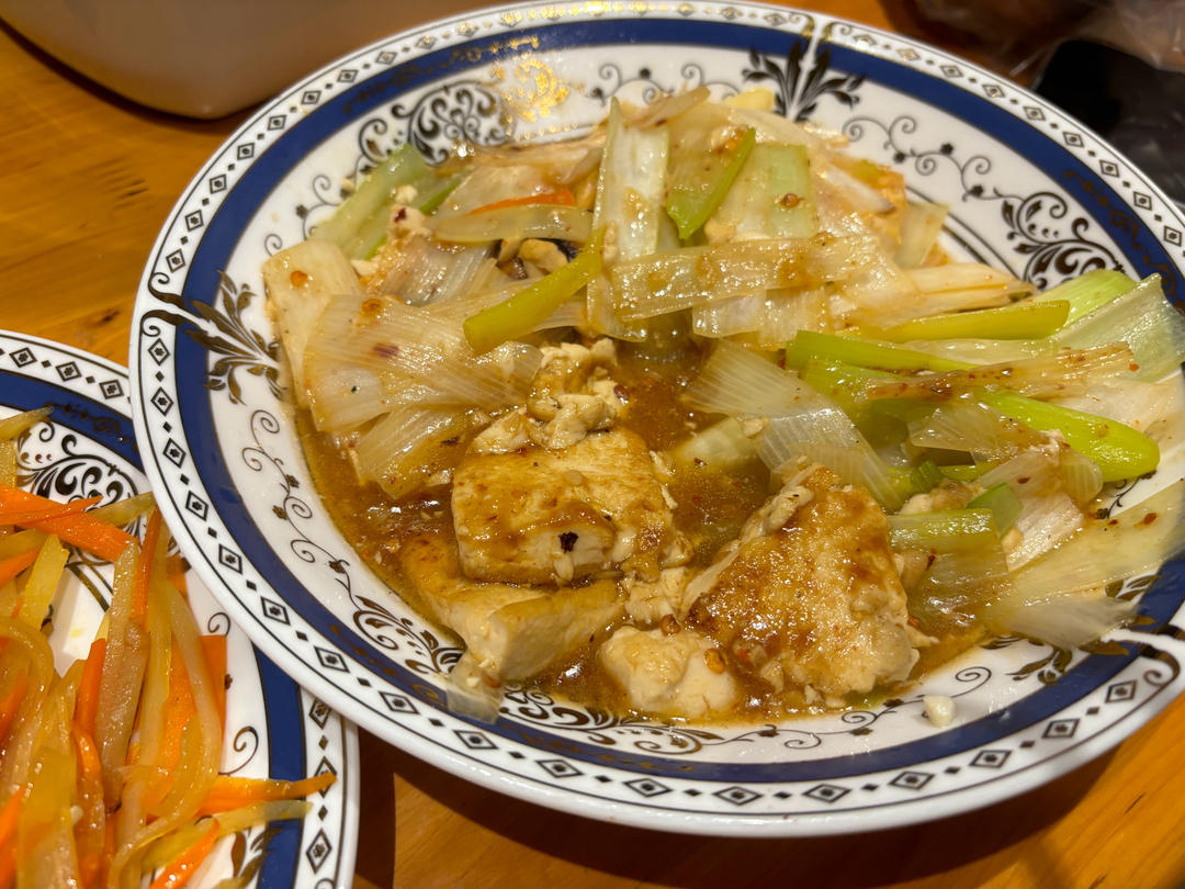大葱烧豆腐