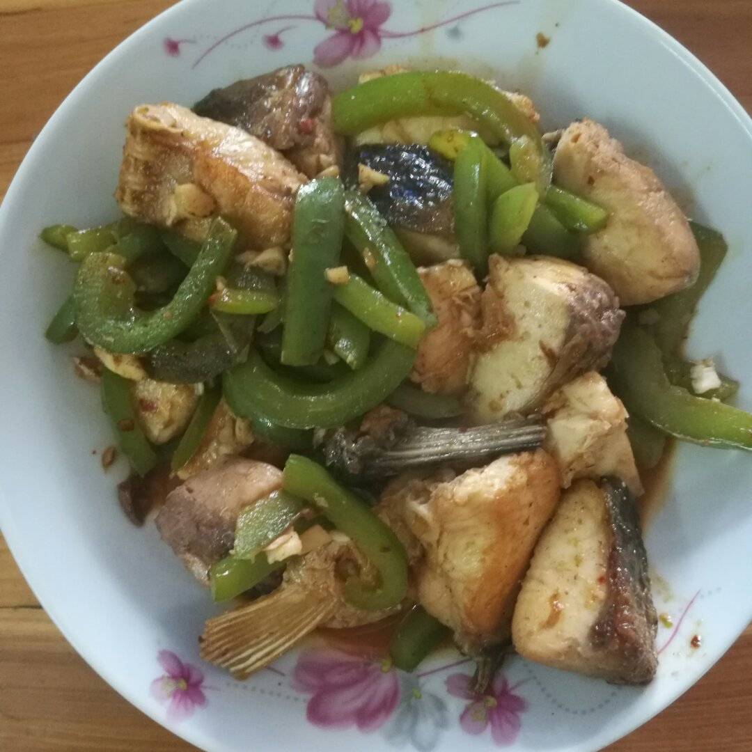 青椒炒鱼块(不辣的湖南菜)