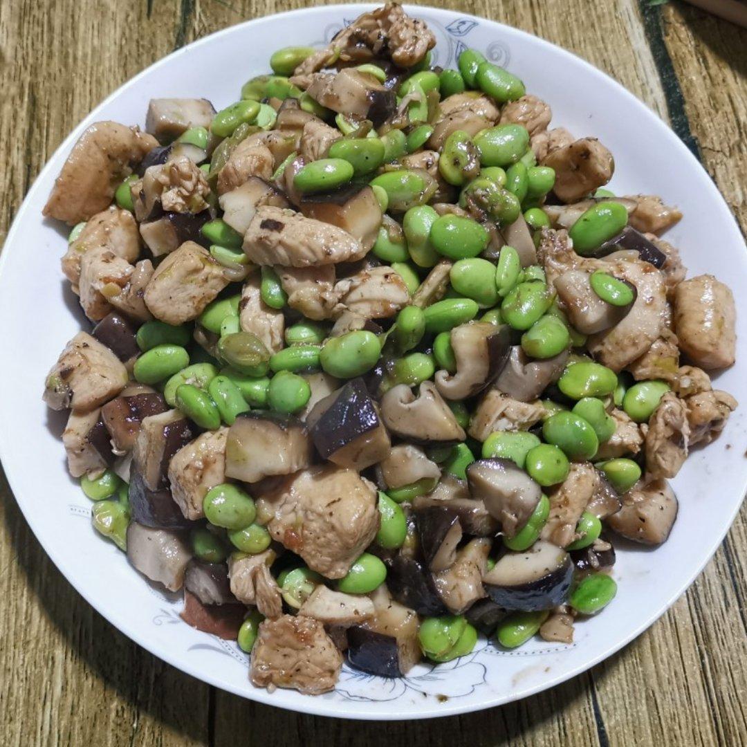 「快手菜」毛豆口蘑鸡丁