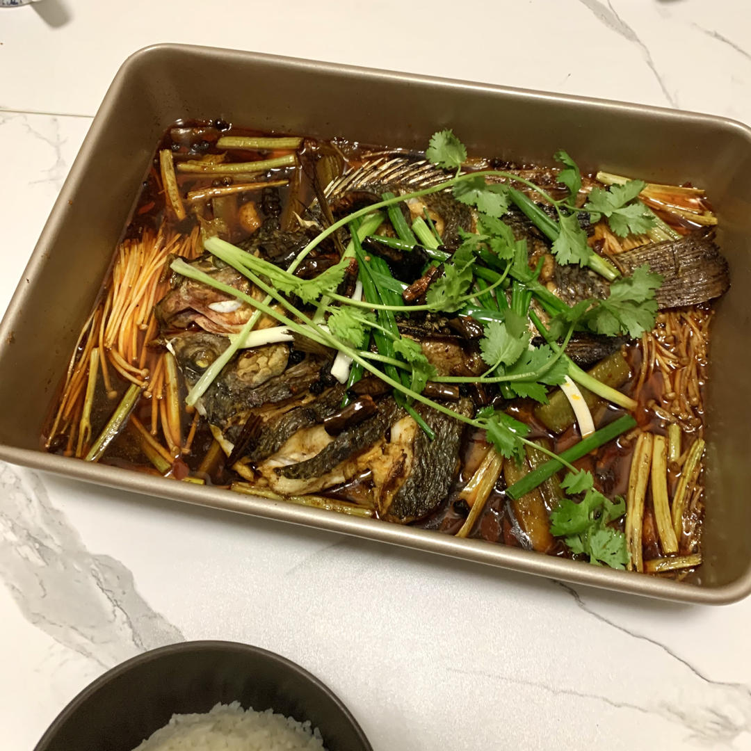重庆烤鱼(烤箱版)爆好吃，爆简单