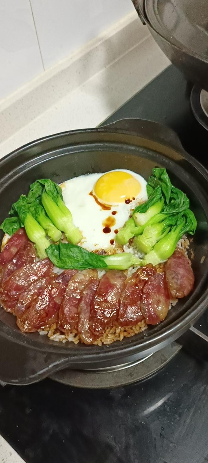 香喷喷的🍲腊肠煲仔饭（砂锅版）超简单神速