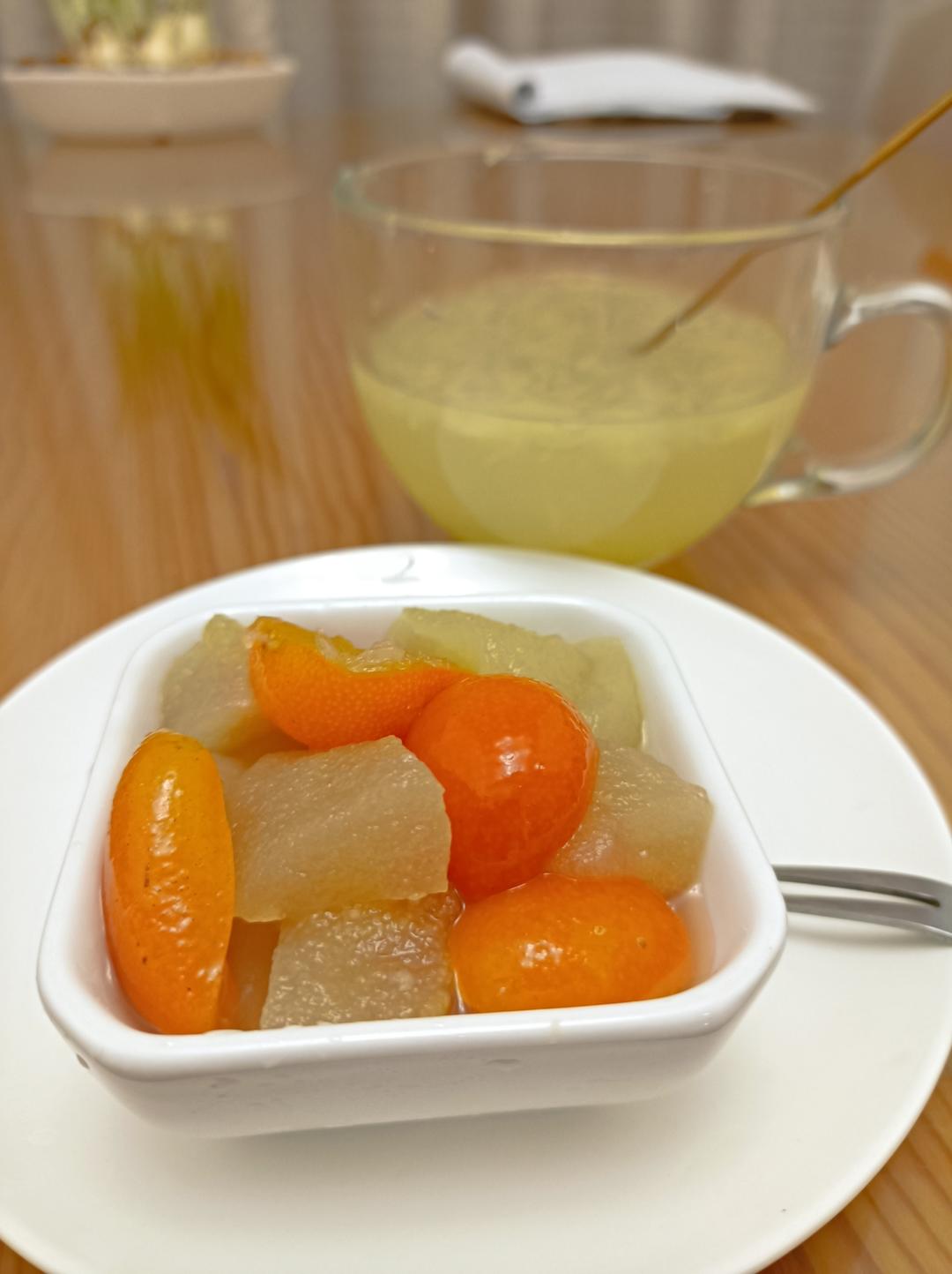 冬季十道素~甜品~金桔炖雪梨（微波炉版）的做法 步骤18