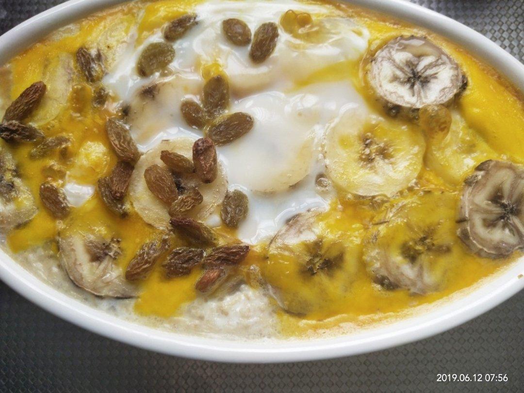 蛋烤香蕉牛奶燕麦片（超强饱腹健康低脂）