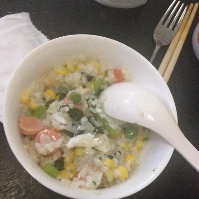 鲜虾蔬菜粥