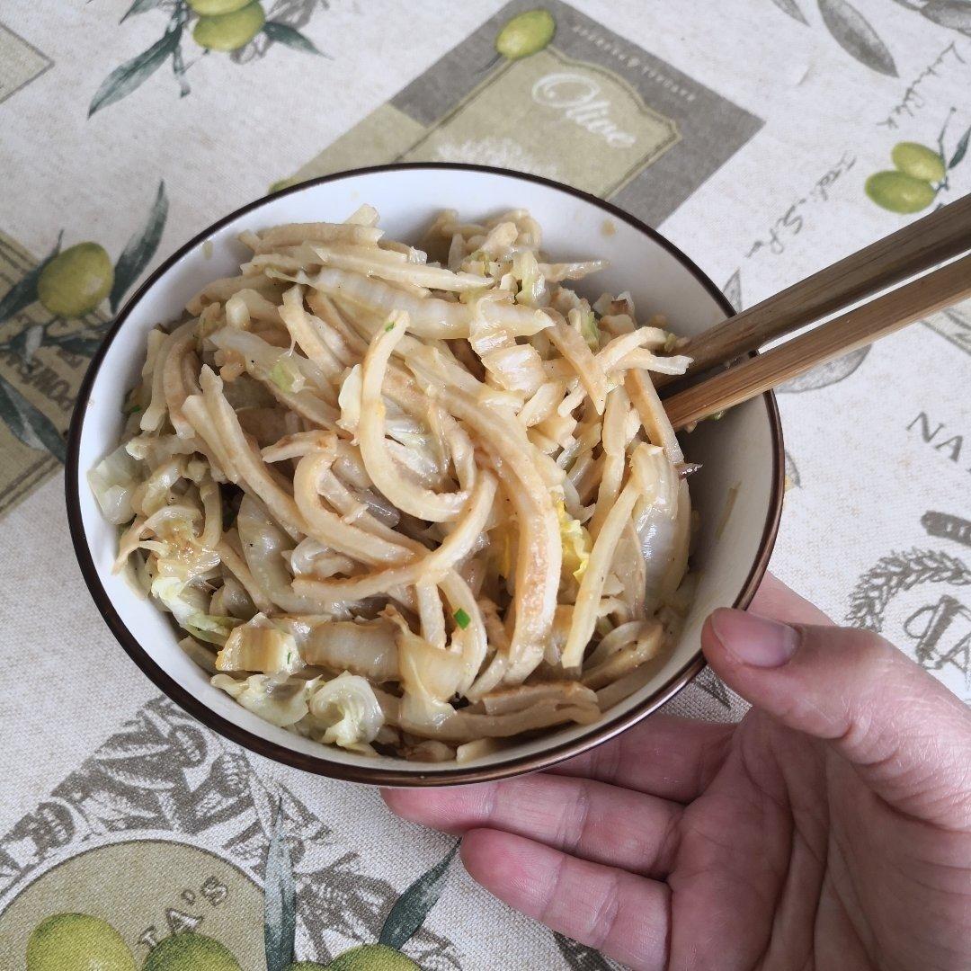 白菜素炒饼