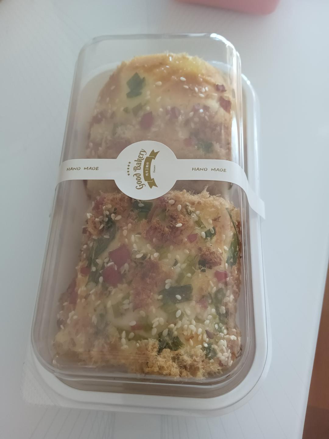 香葱肉松面包卷