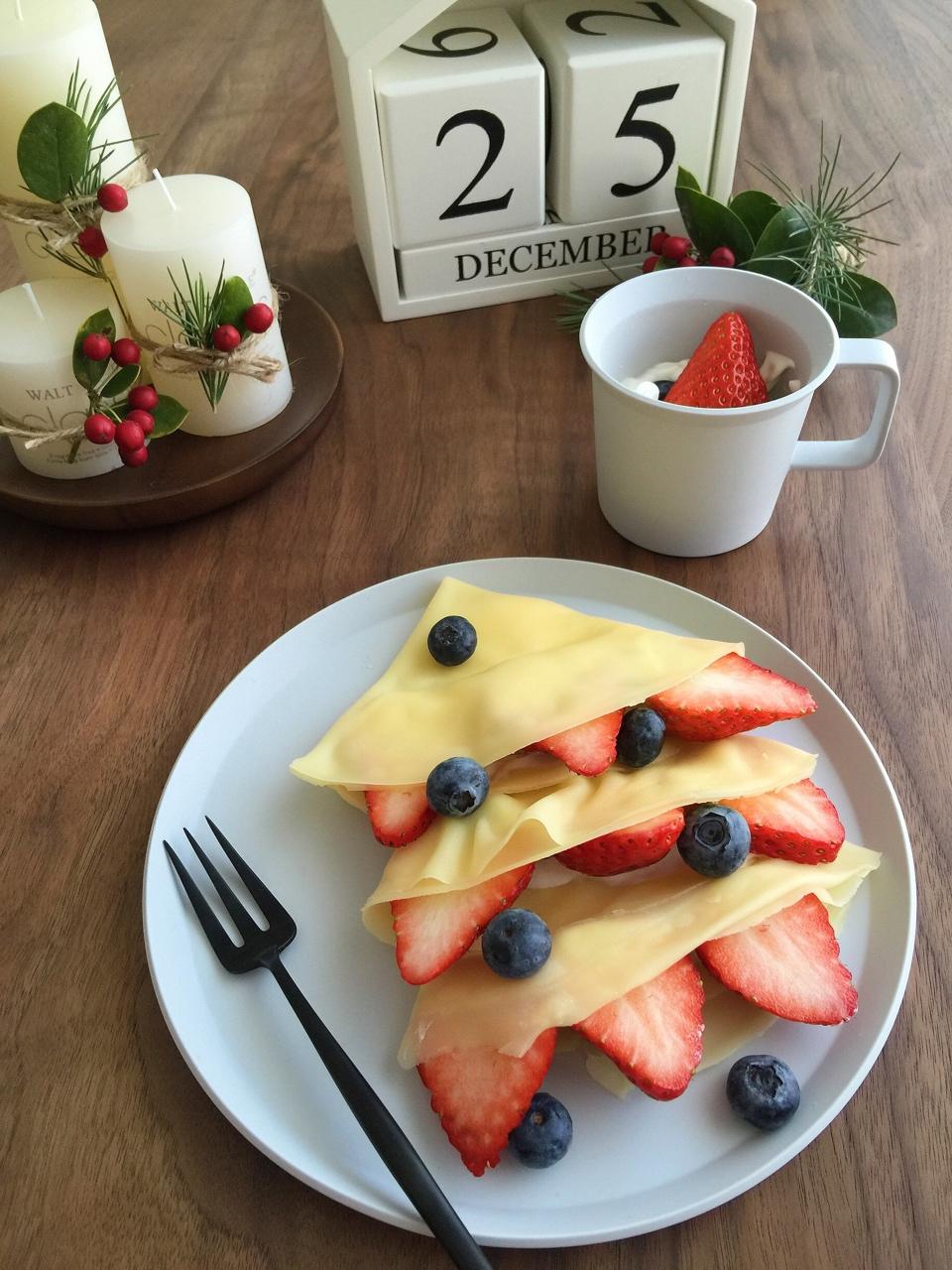 早餐水果可丽饼