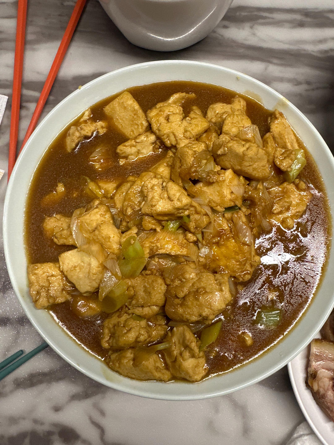 家常葱烧豆腐