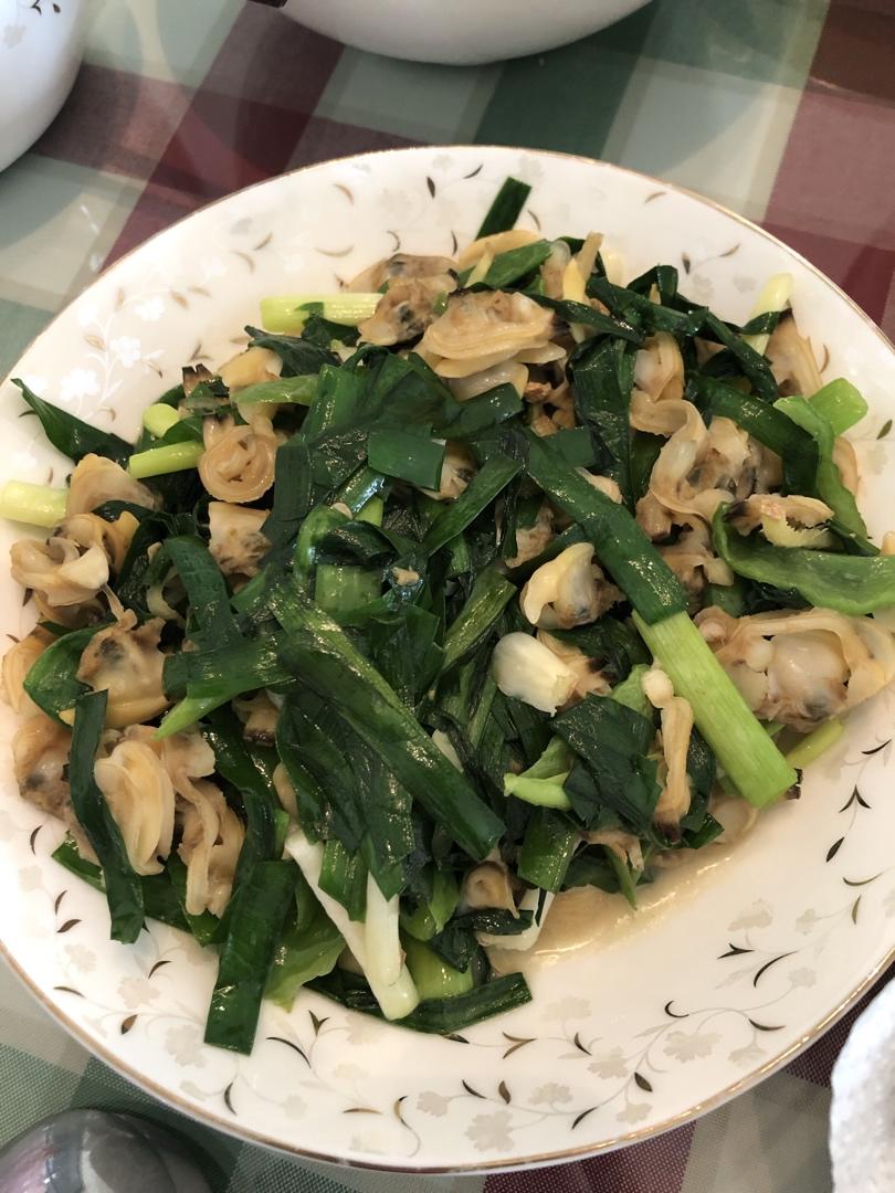 韭菜炒蛤蜊肉