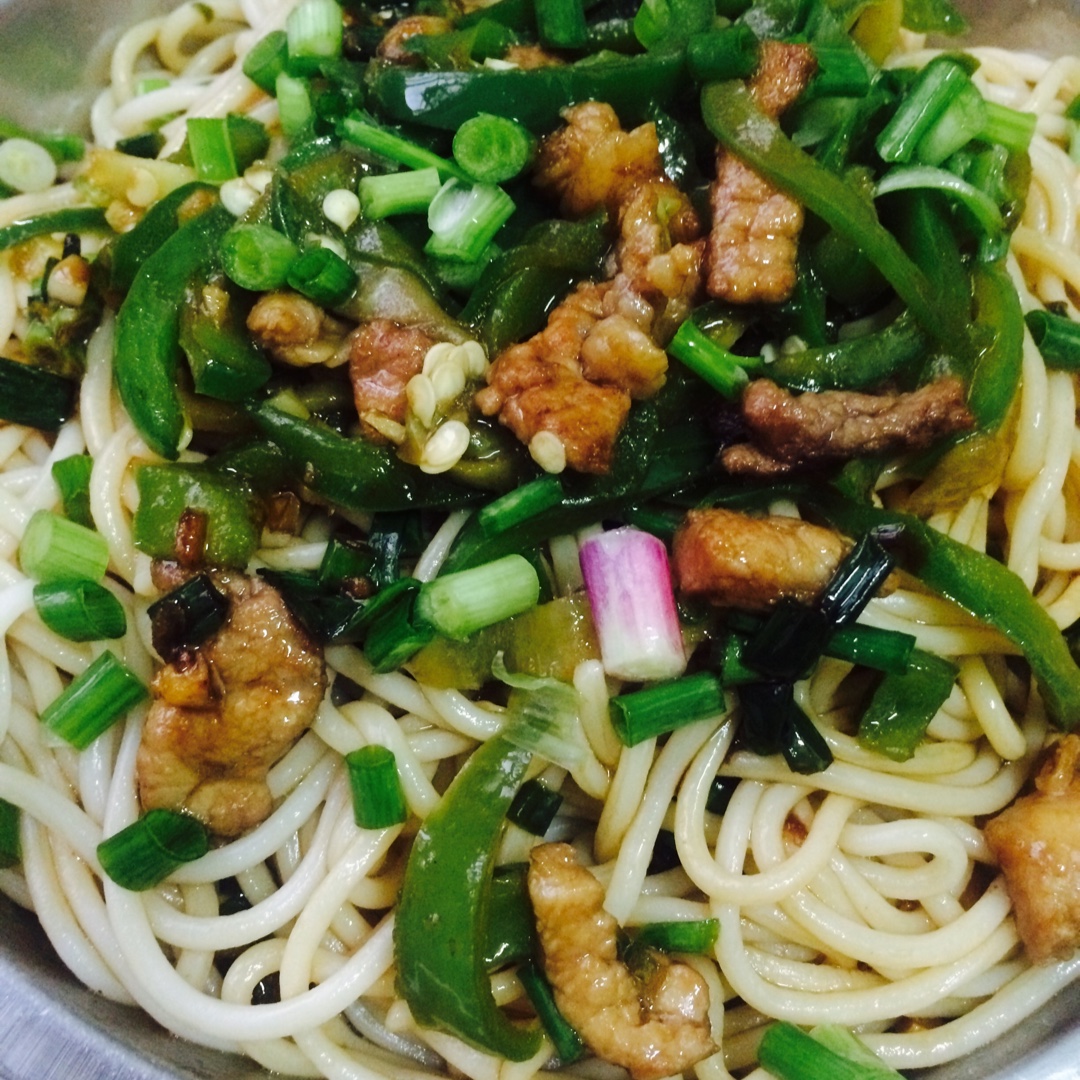 青椒肉丝面