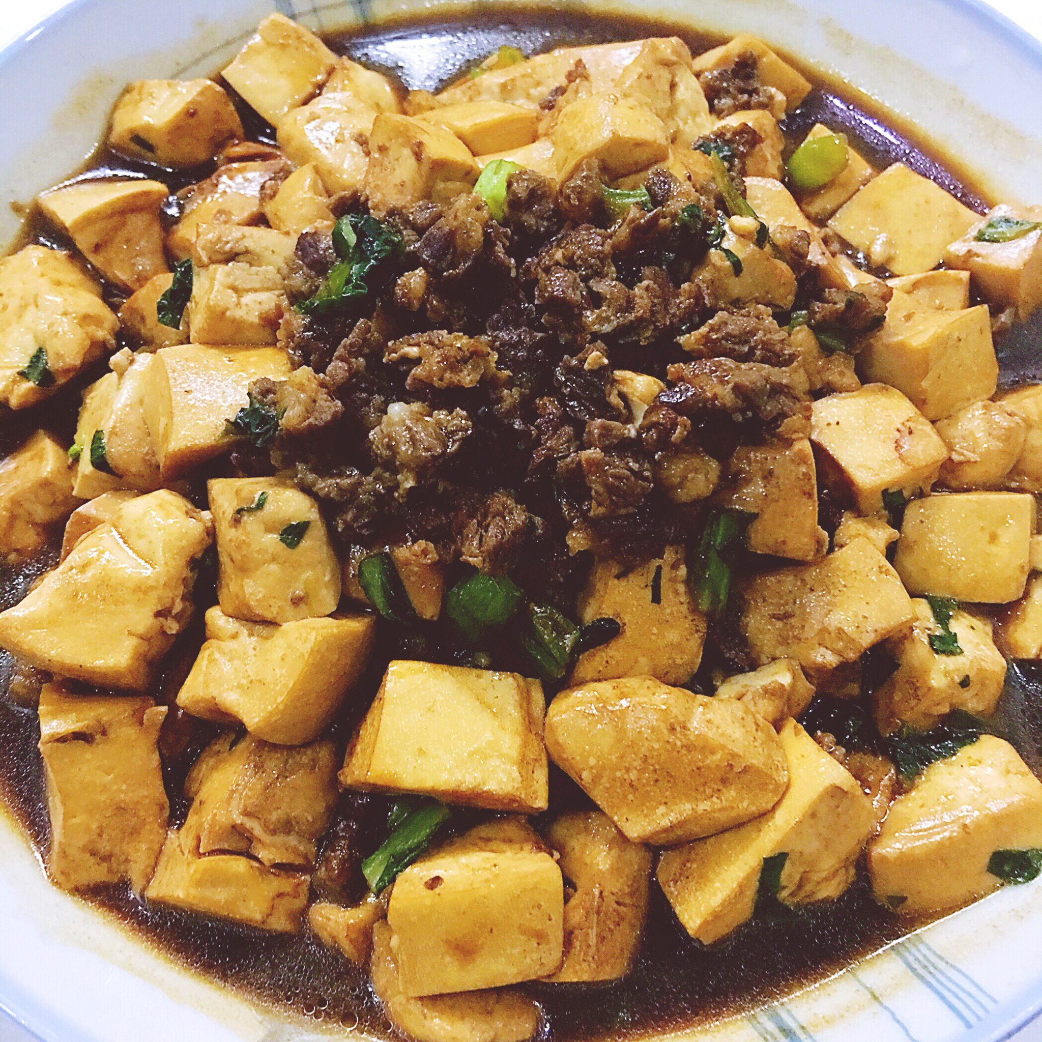 牛肉末烧豆腐