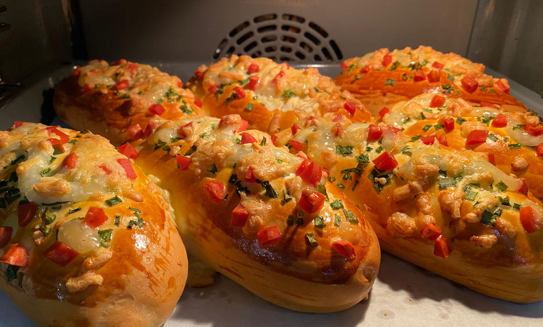 香葱火腿肉松面包