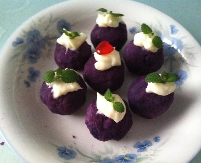 紫薯球沙拉的做法