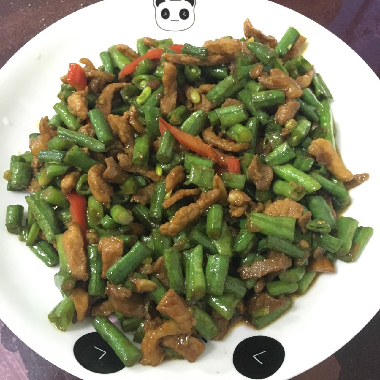 肉沫豆角下饭菜