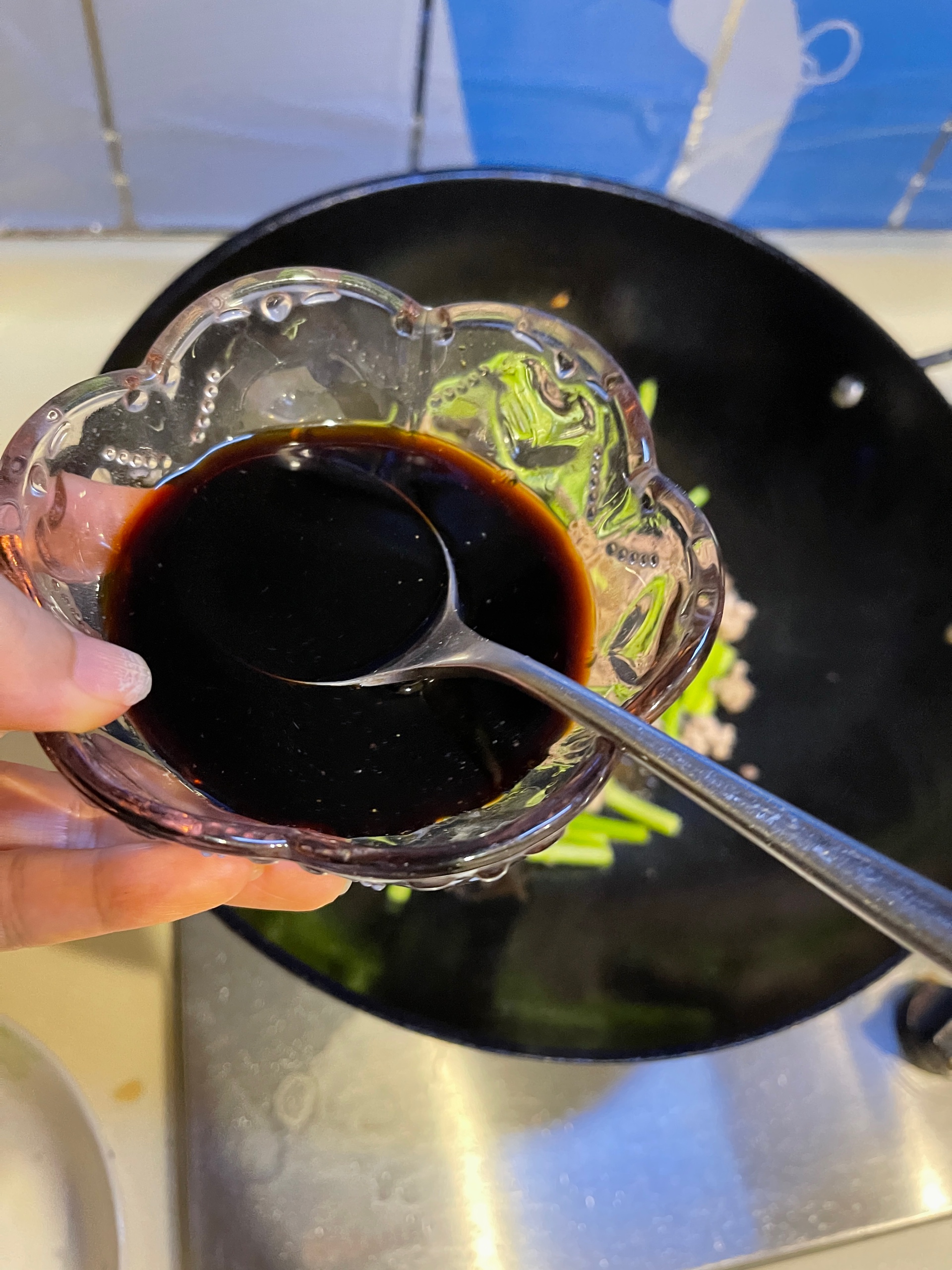 超下饭的蒜苔肉沫的做法 步骤9