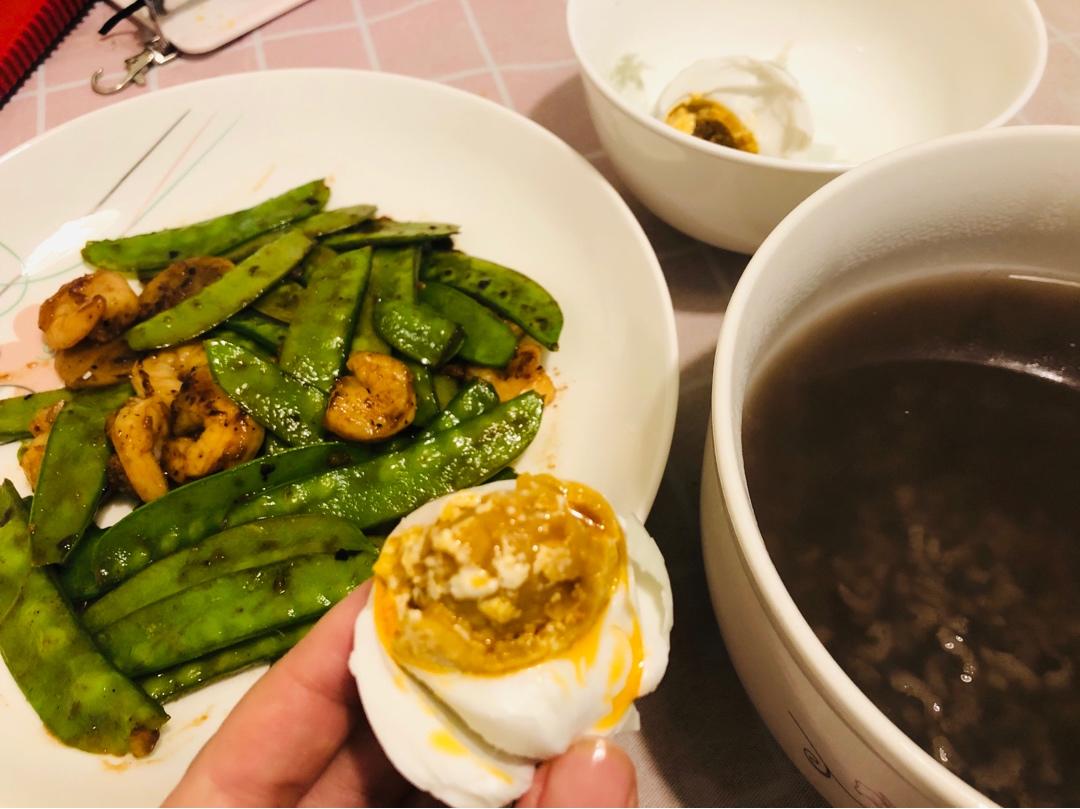 荷兰豆炒虾仁
