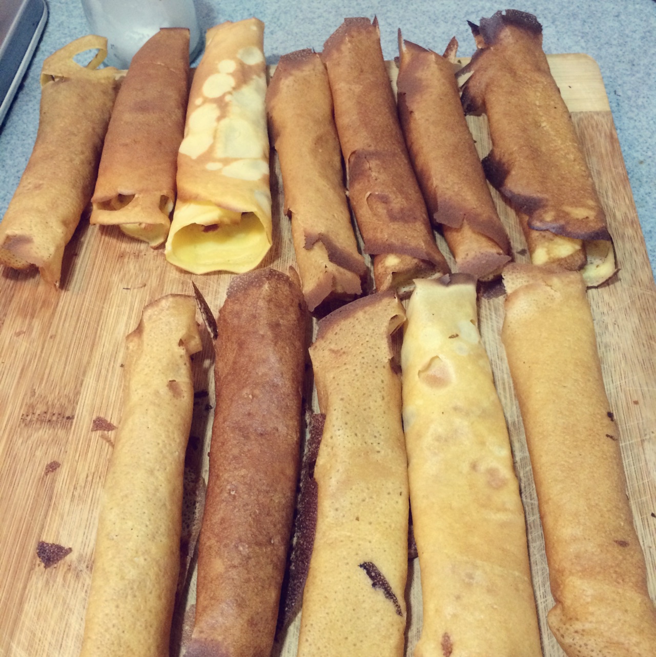 平底锅脆皮蛋卷