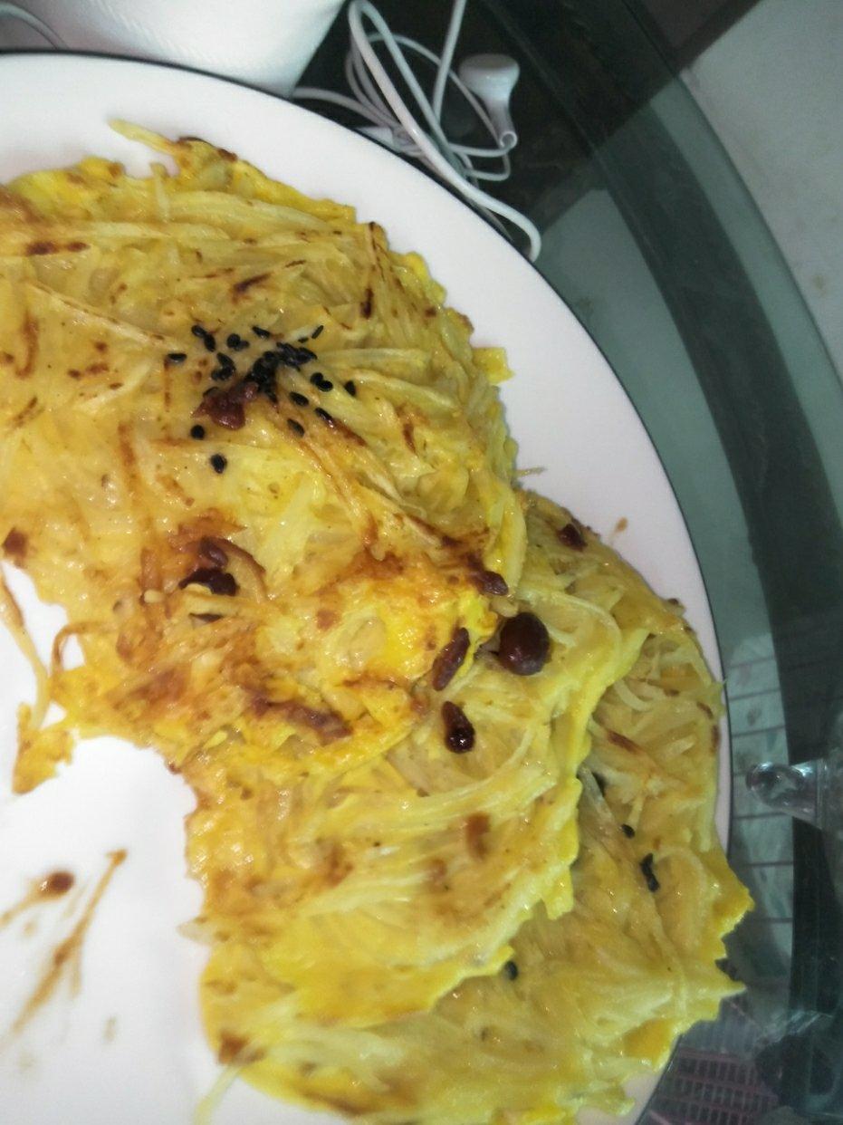 土豆丝鸡蛋饼