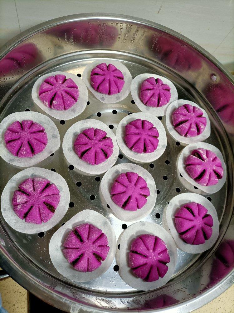 红心火龙果玫瑰花馒头