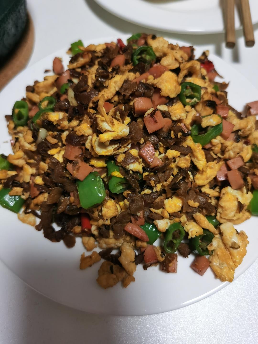 鸡蛋炒外婆菜(下饭菜)