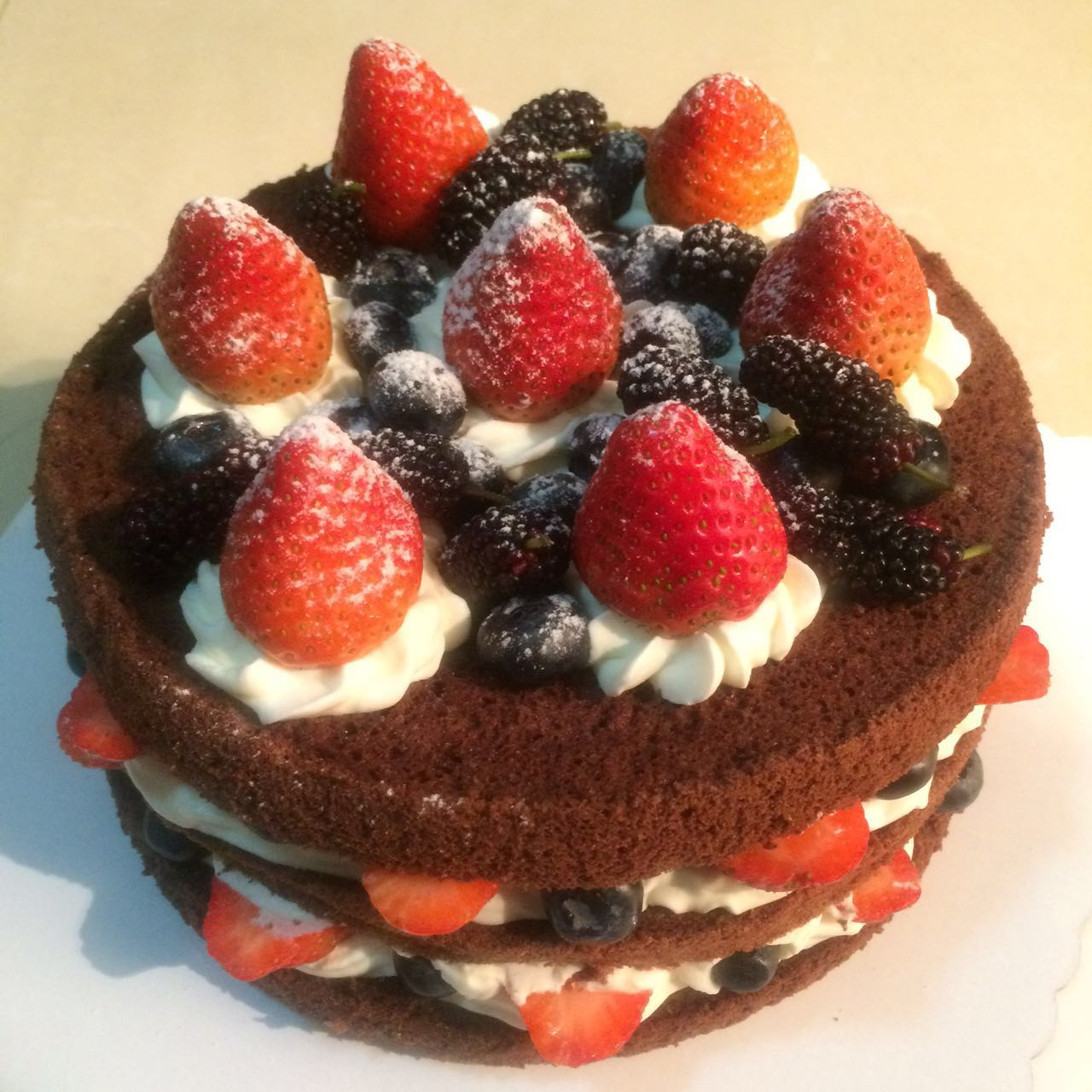 可可戚风裸蛋糕