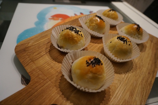 蛋黄酥~紫薯、抹茶、原味~花好月圆，中秋快乐~内附一次做六色蛋黄酥方法~