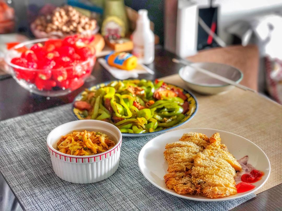 无油烤鸡排（面包糠鸡胸肉）