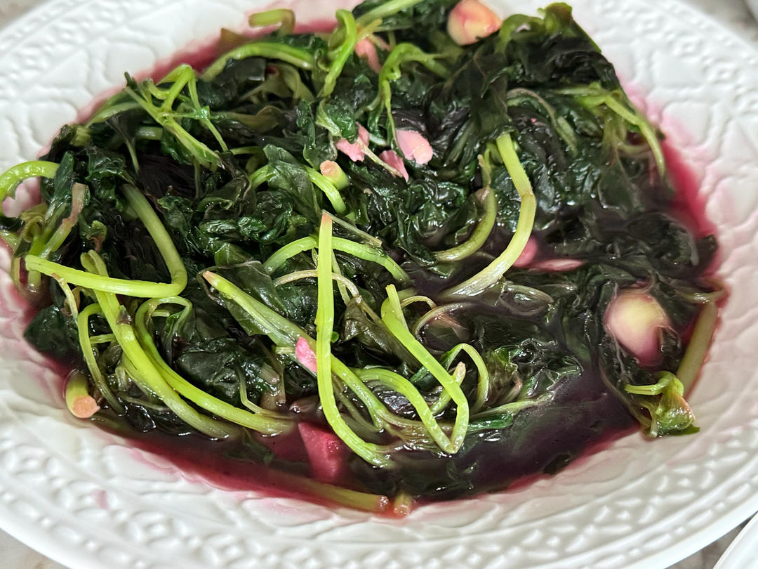 清炒红苋菜（简单菜也有窍门，一看就明白）